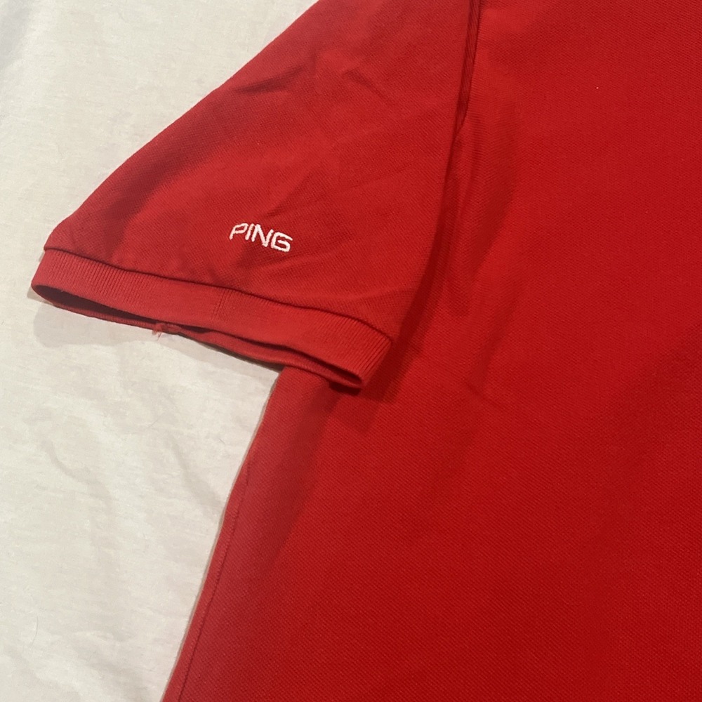 Vintage Ping Eagle Polo Golf Shirt Men's XL Red Logo Knit Solid 2011 - Picture 3 of 8